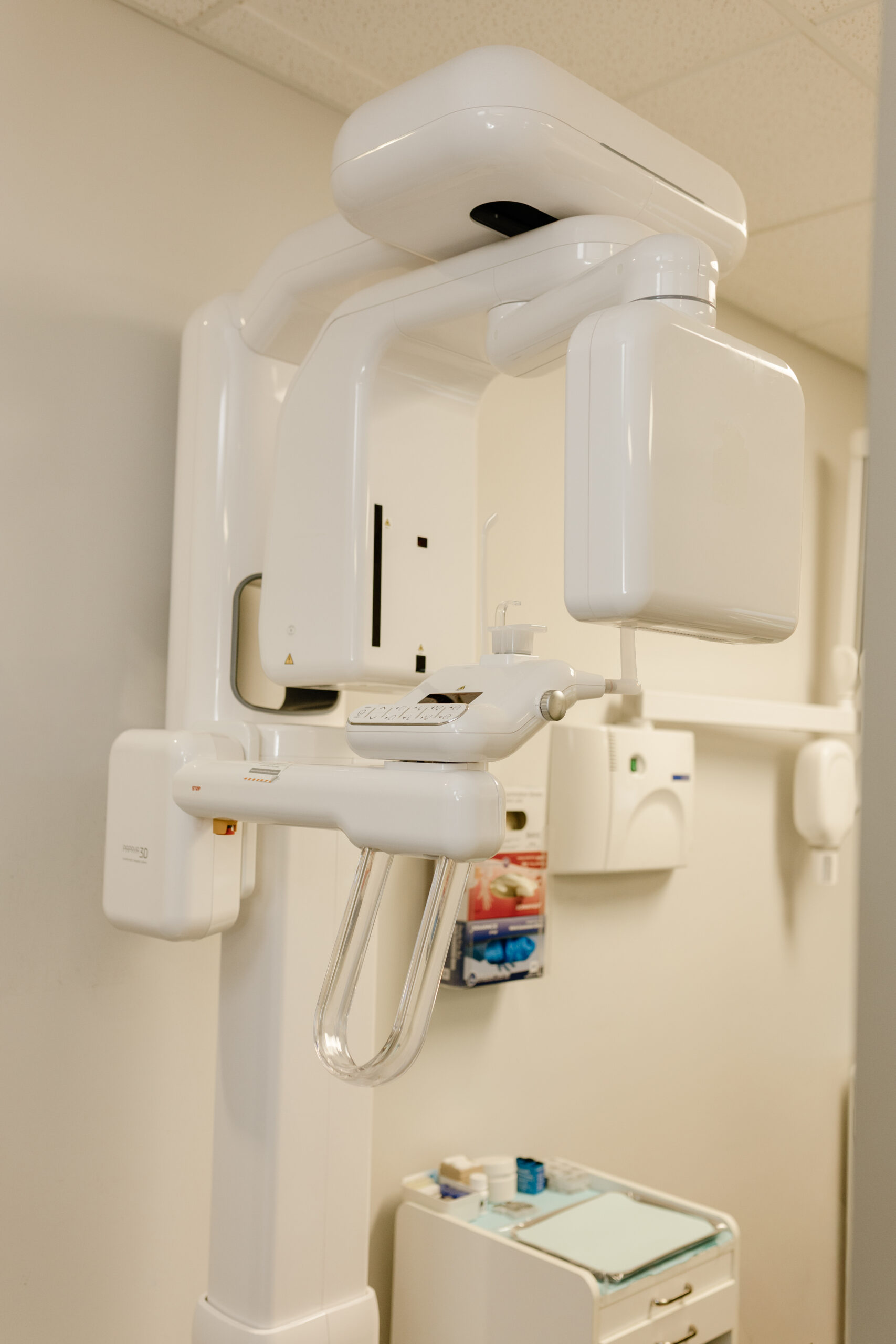 Panoramic digital X-ray imaging machine at Brite Clean Smiles in Costa Mesa