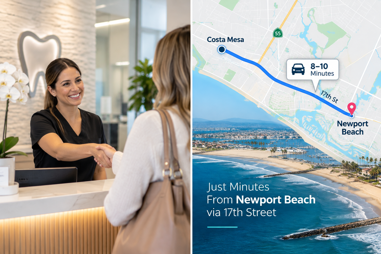 Biological dentistry consultation with metal-free restoration options at our practice serving Newport Beach